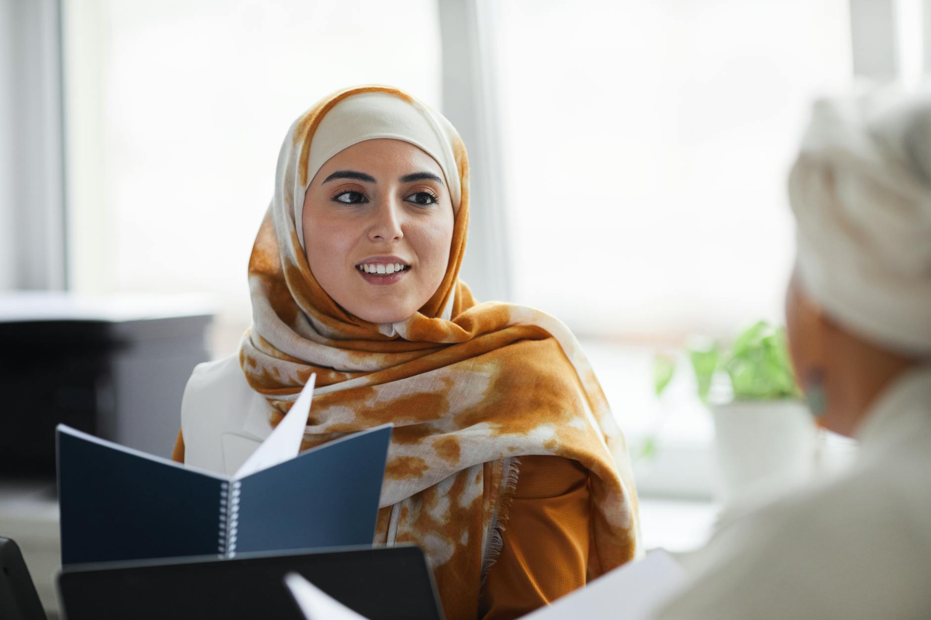 a woman in hijab