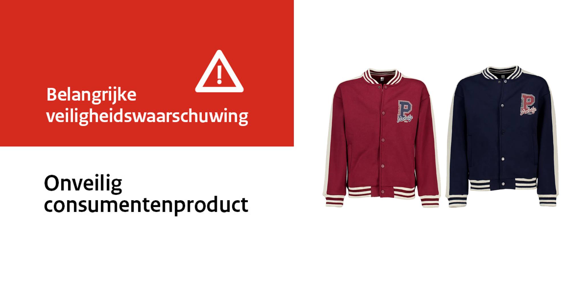 Kindervest van Zeeman met artikelnummer 117395–97865 dat wordt teruggeroepen vanwege losrakende knopen en verstikkingsgevaar.