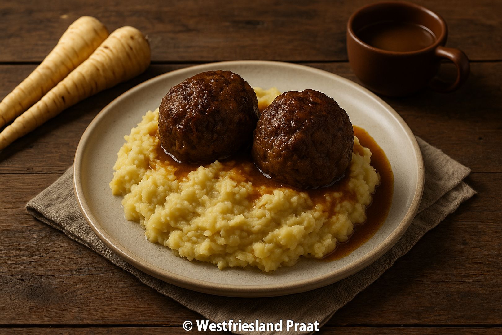 Hollands Wintergerecht: Pastinaakstamppot met Gehaktballen