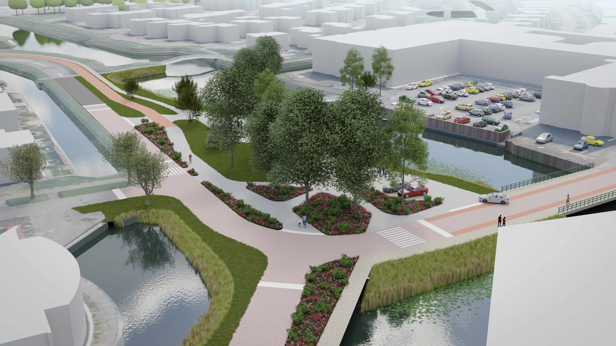 Vernieuwd marktplein Vijverhof tijdens feestelijke wintermarkt