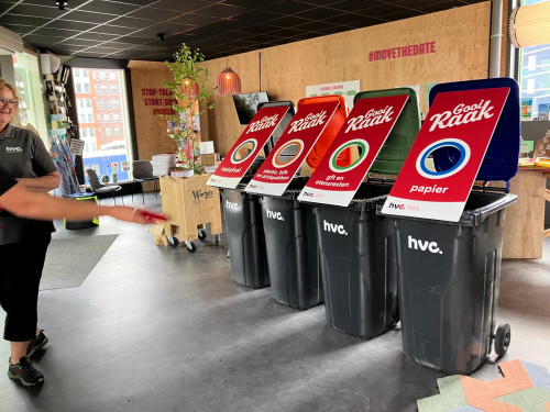 Infographic van het nieuwe Grondstoffenplan 2026–2030 van de gemeente Hoorn dat inwoners helpt afval beter te scheiden en kosten te verlagen.