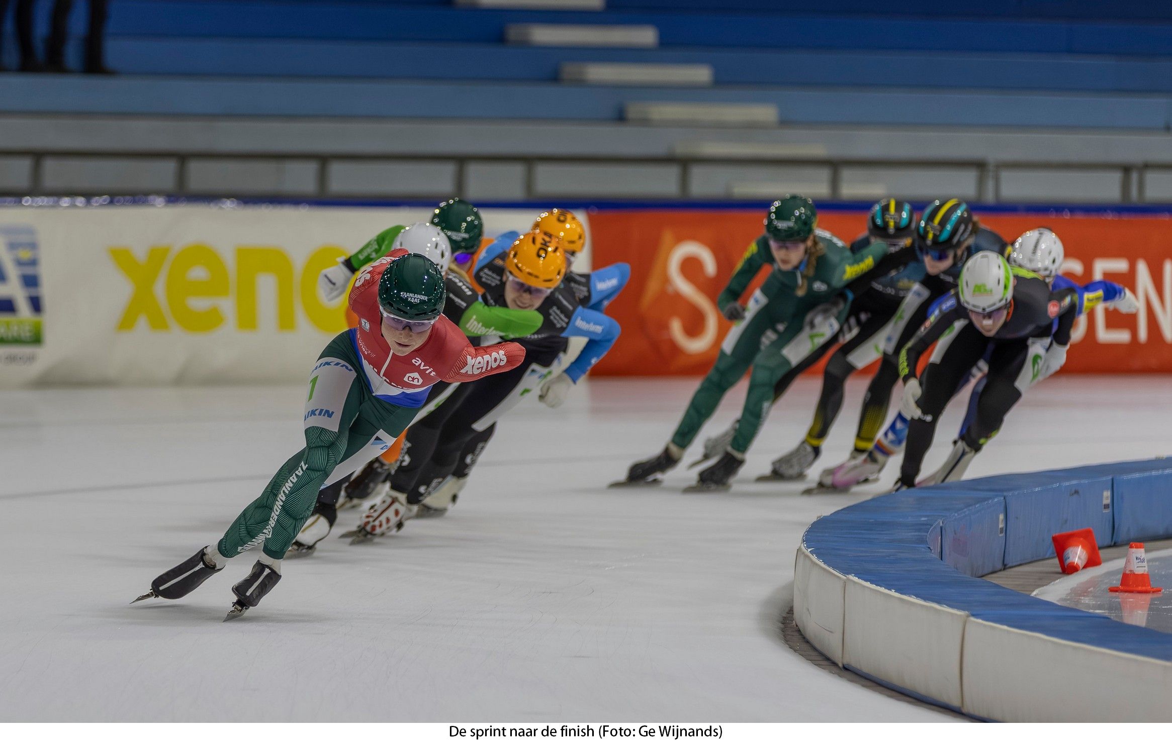 Jet Fransen sprint naar een knappe derde plaats tijdens de Daikin Marathon in Heerenveen