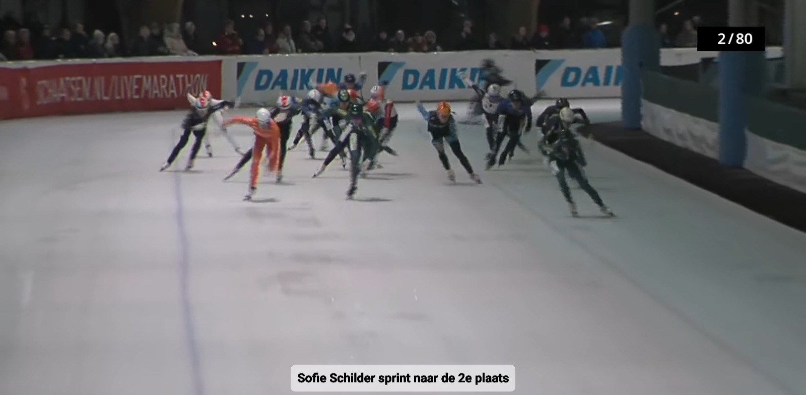 Marathonwedstrijd Haarlem met Westfriese schaatsers in actie