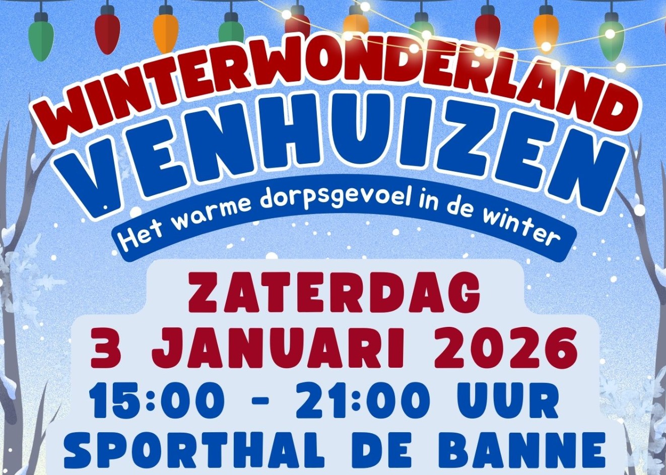 Sfeervol Winterwonderland Venhuizen in Sporthal De Banne