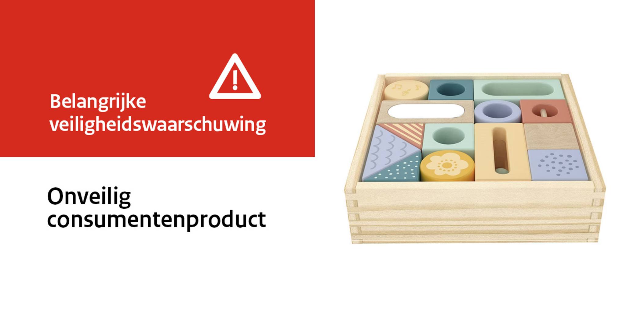 Toylino zintuiglijke bouwstenen die door ALDI zijn teruggeroepen vanwege verstikkingsgevaar