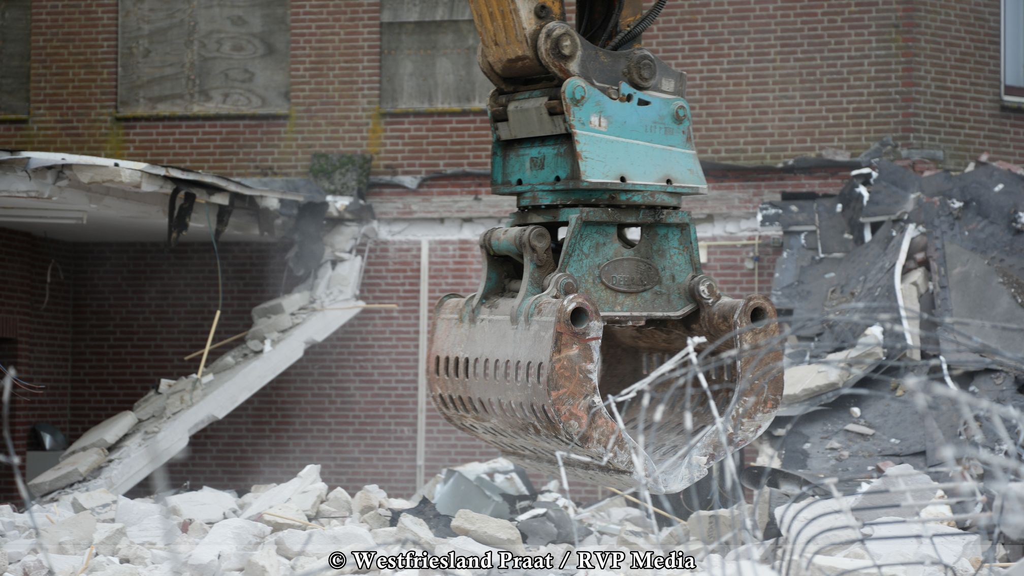 Sloop van de aanbouw van het oude stadhuis in Medemblik
