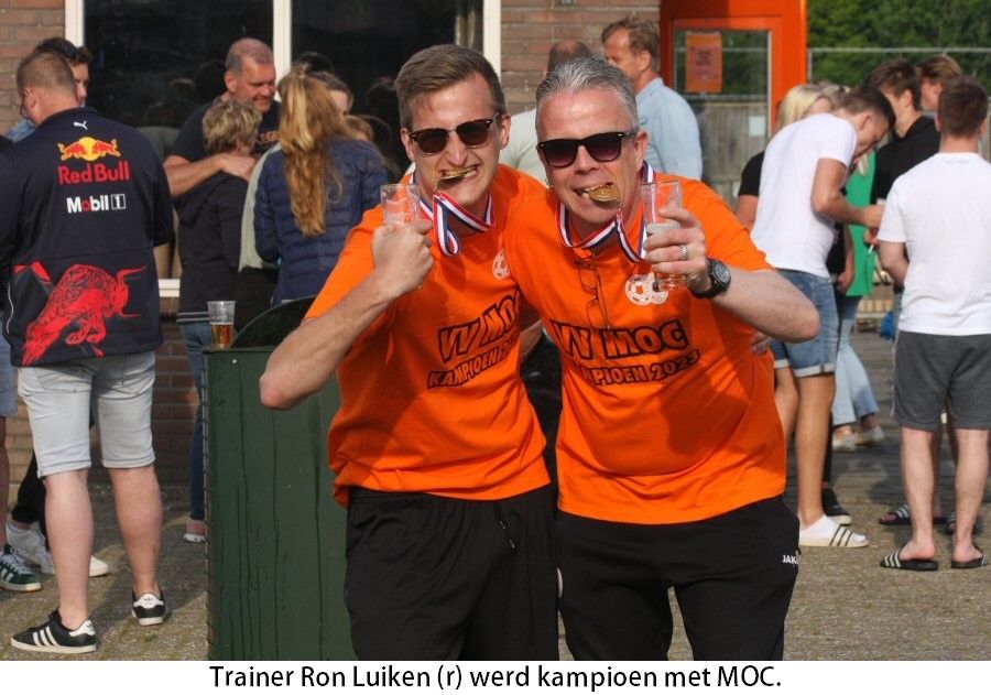Trainer Ron Luiken neemt afscheid van voetbalclub MOC na vier seizoenen.