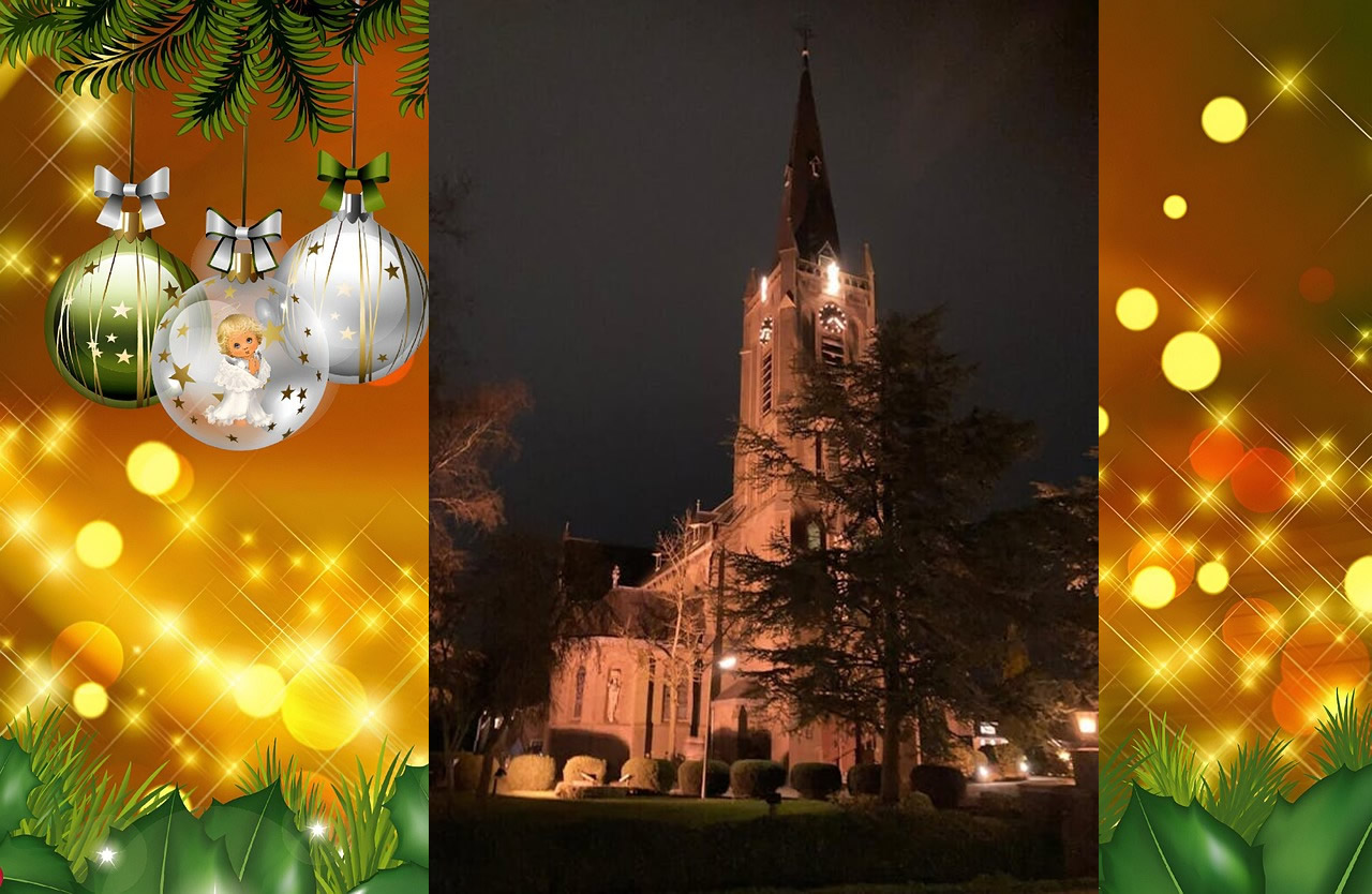 Kerstviering in de St. Cunerakerk van Nibbixwoud met koor en gelovigen