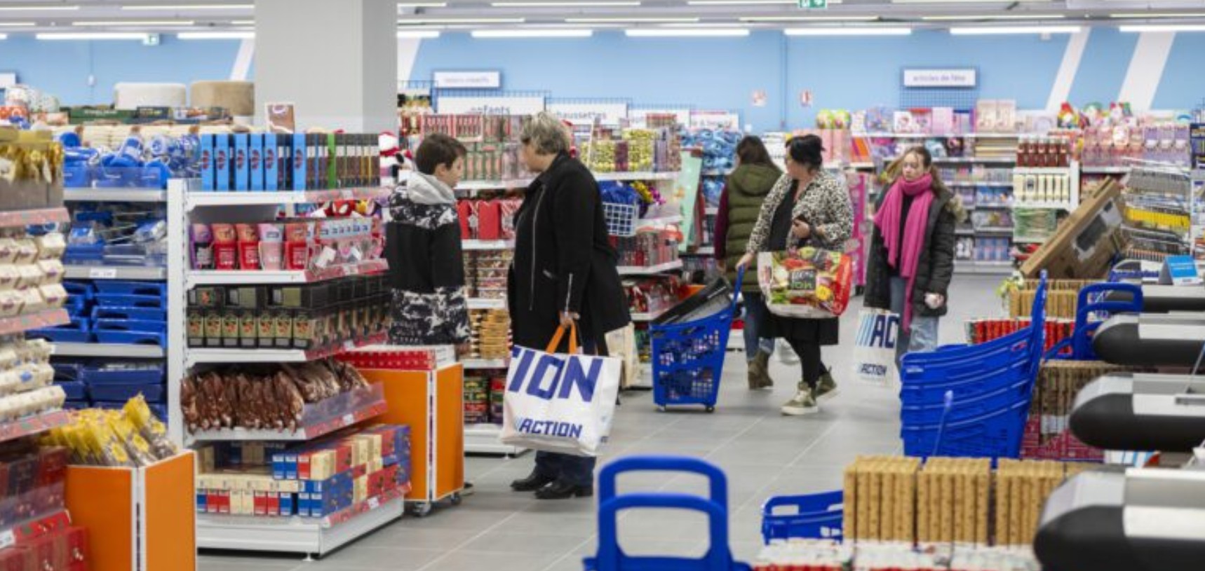 Nieuwe Action-winkel in Carpiquet, Normandië, de 900e vestiging in Frankrijk