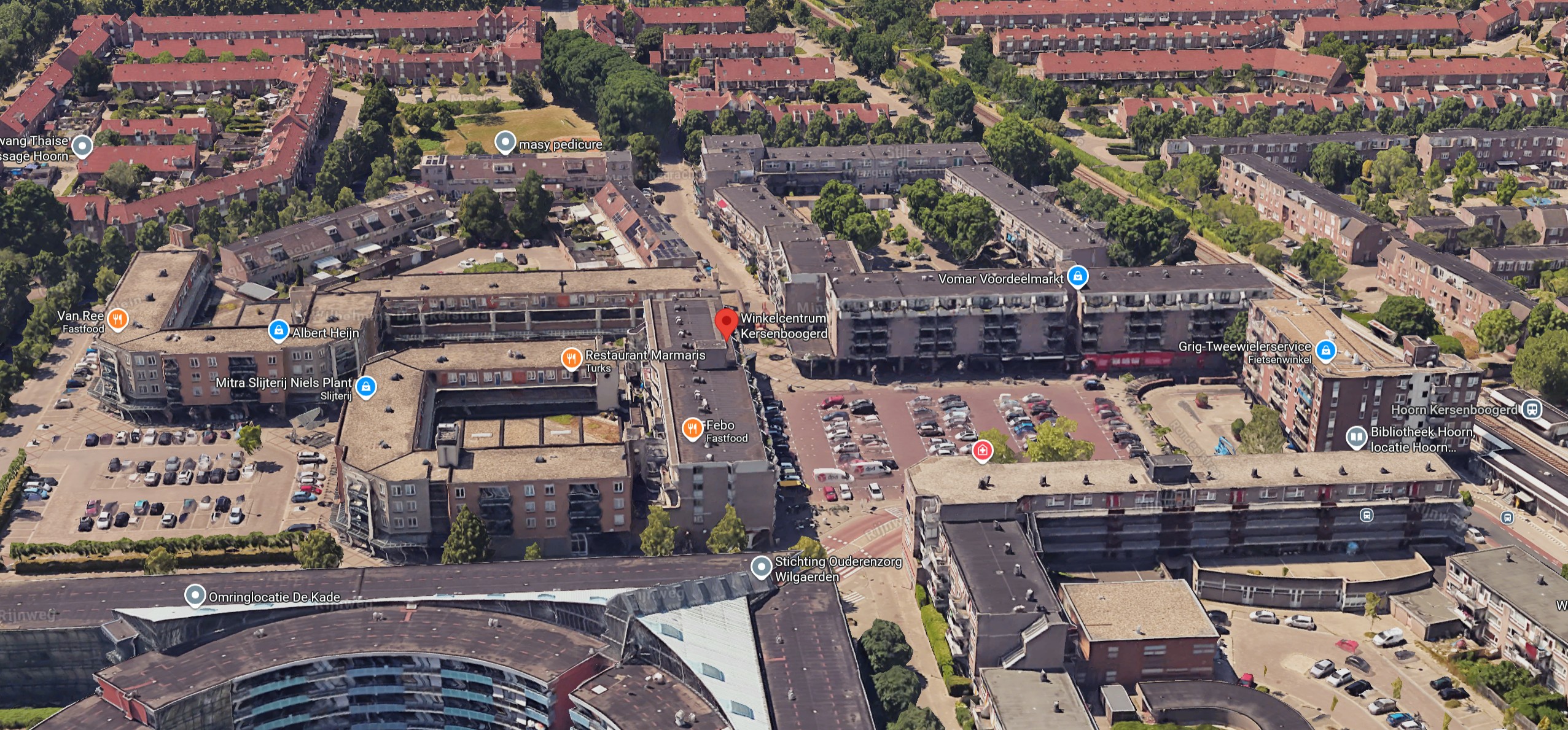 Groene zone bij winkelcentrum Kersenboogerd na herinrichting