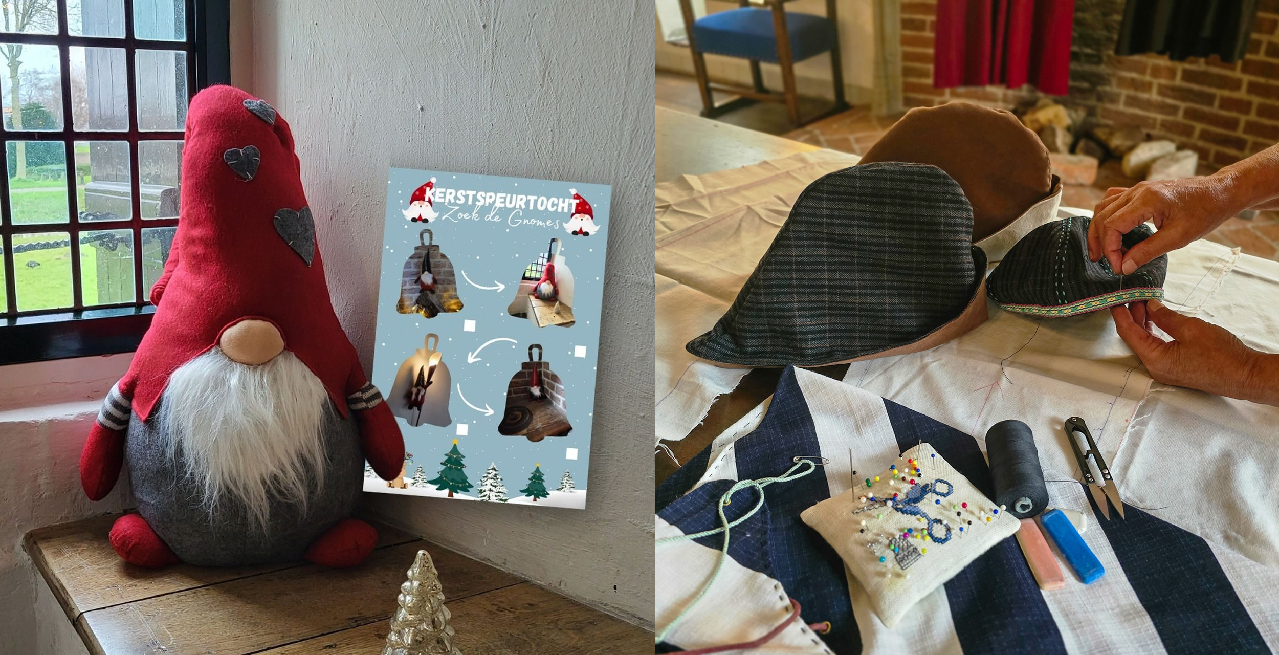 Feestelijk versierd Kasteel Radboud tijdens de kerstvakantie in Medemblik