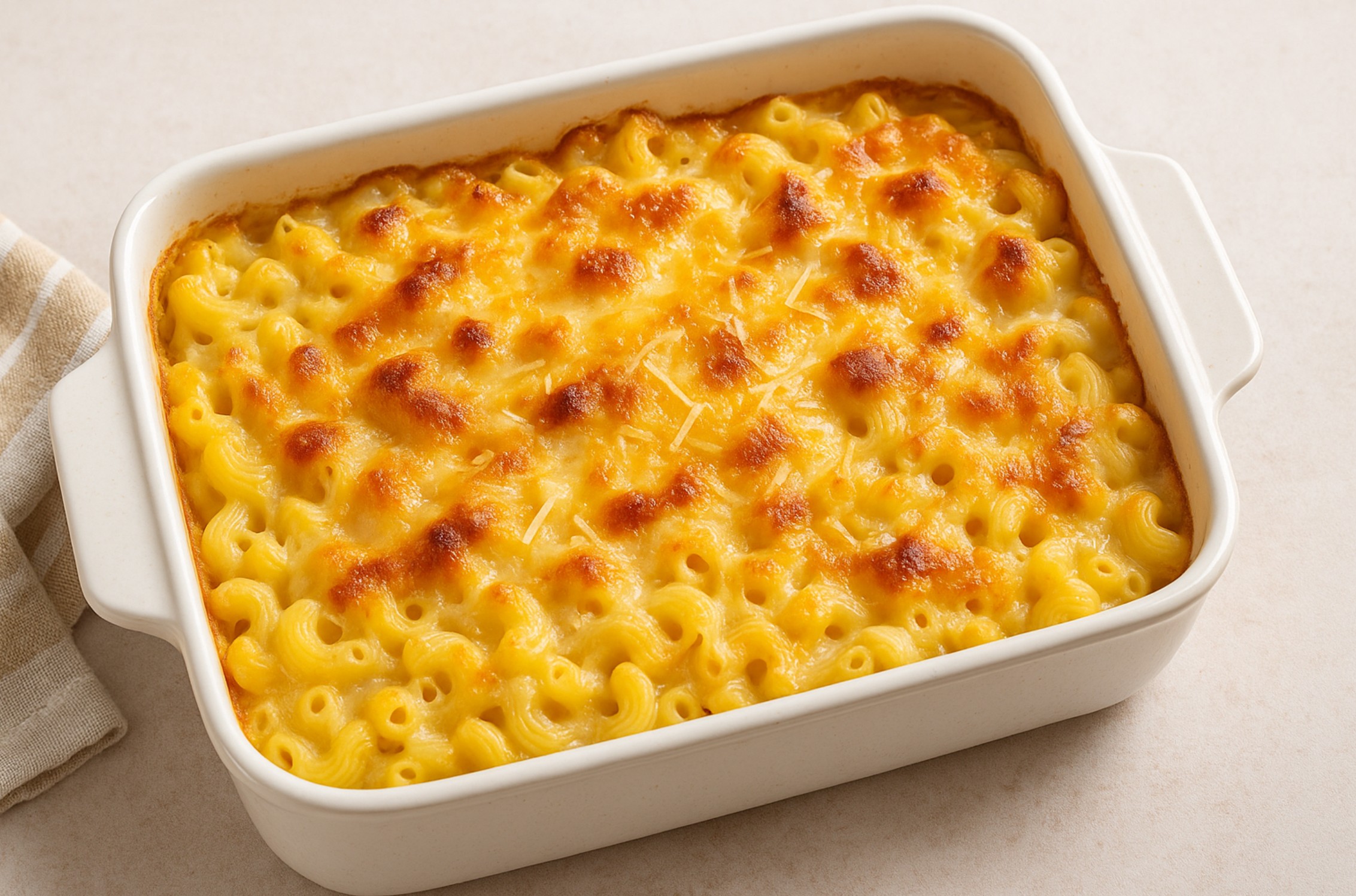 Romige macaroni met kaas uit de oven
