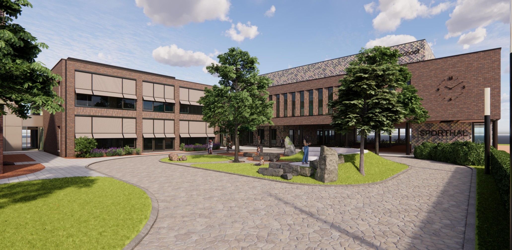 Locatie Eikstraat 3 in Hoorn waar het nieuwe IKC Mariaschool wordt gerealiseerd