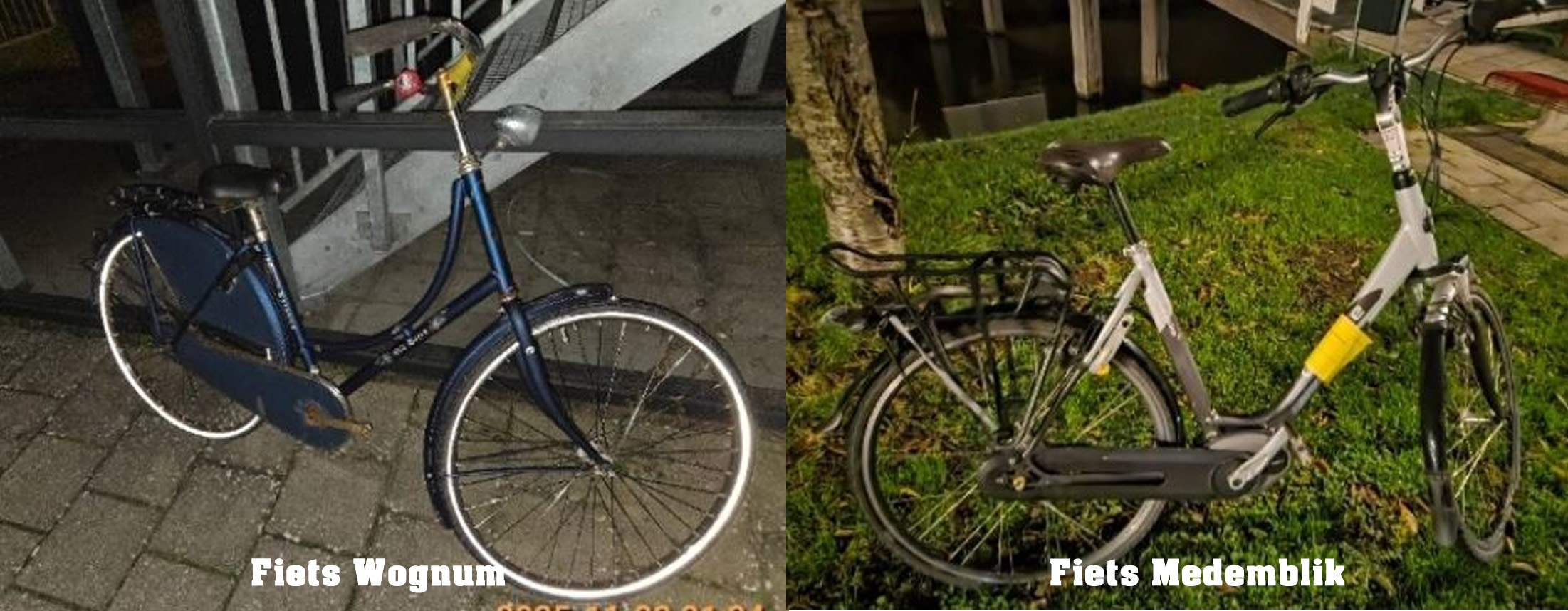 Waarschuwingssticker op onbeheerde fiets in Medemblik