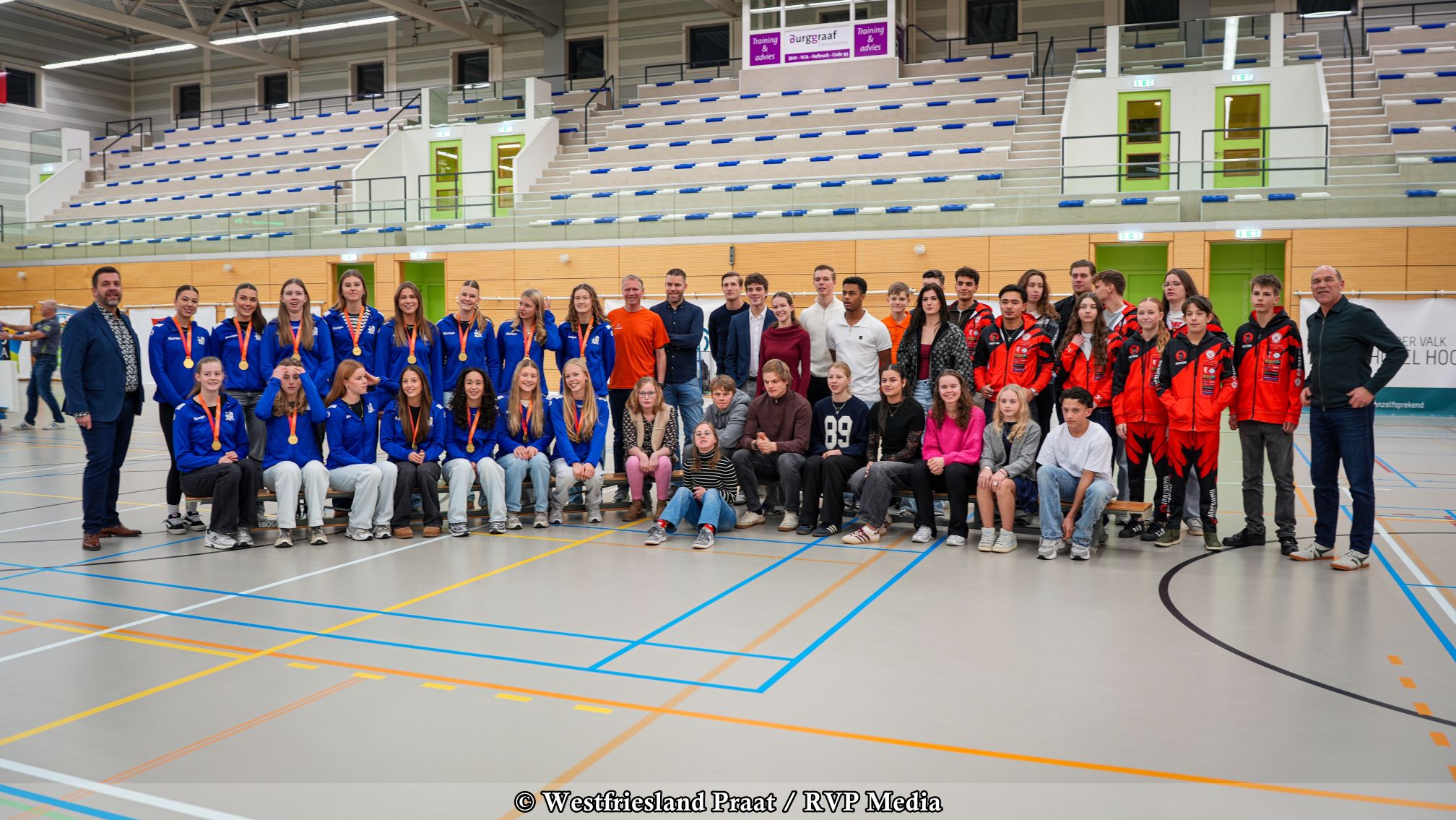 Huldiging van topsporters uit Medemblik in de Westfrieslandhal in Wognum