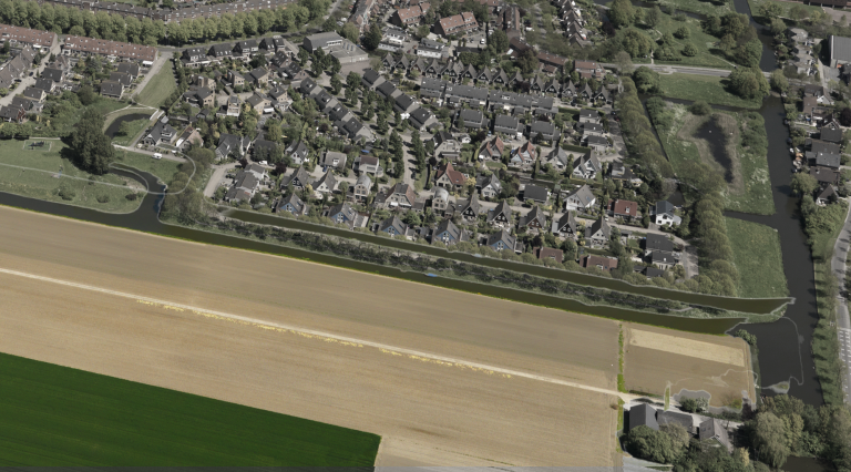 Opvanglocatie aan De Gouw in Enkhuizen bij woningbouwlocatie De Gouwe Vaart