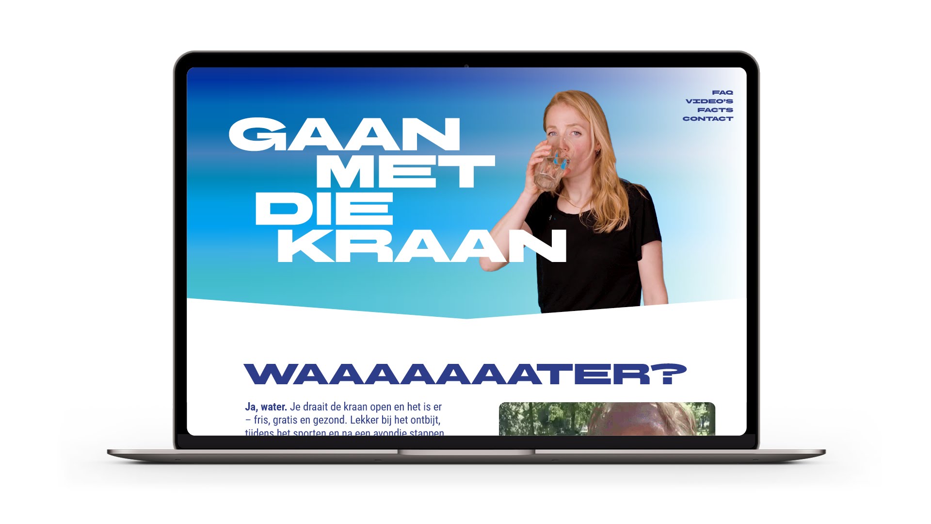 Campagnebeeld Gaan met die kraan over vertrouwen in kraanwater
