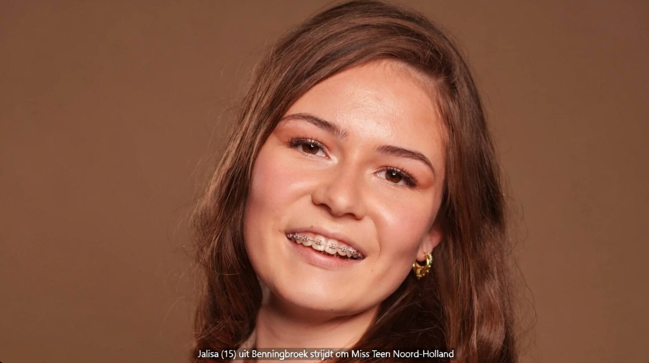 Jalisa Poeth uit Benningbroek tijdens haar deelname aan Miss Teen Noord-Holland