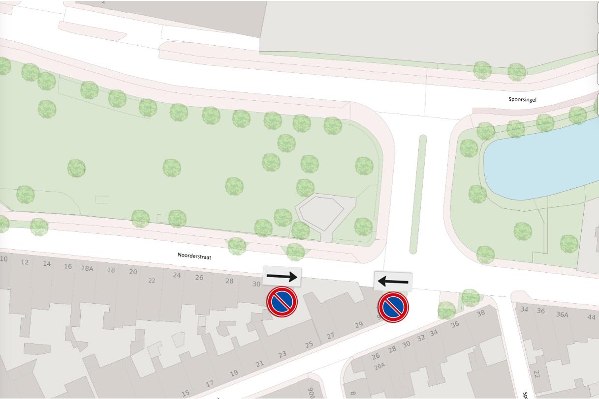 Parkeerverbod Noorderstraat Hoorn vanwege afvalinzameling