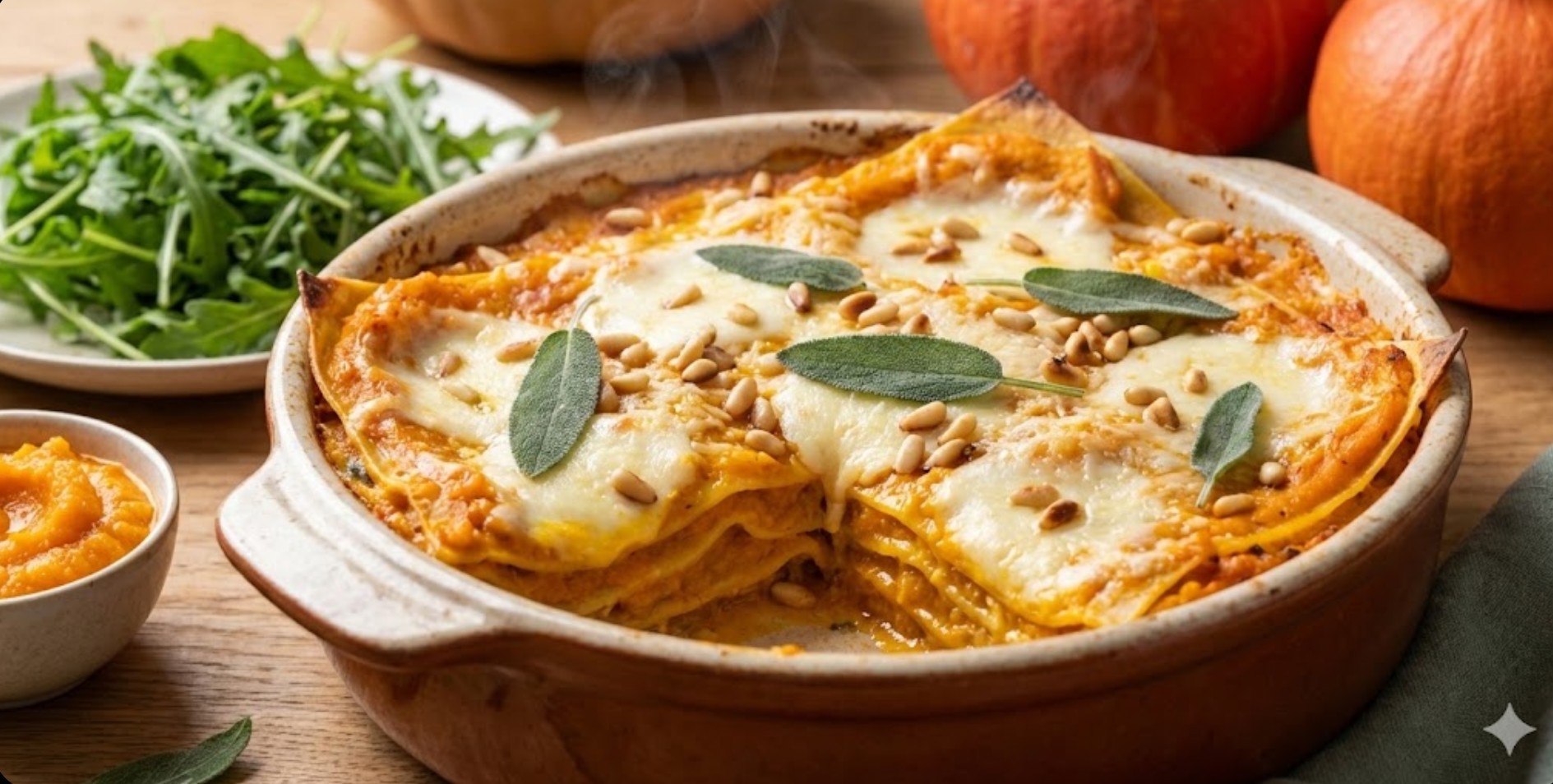 Romige Pompoen Lasagne