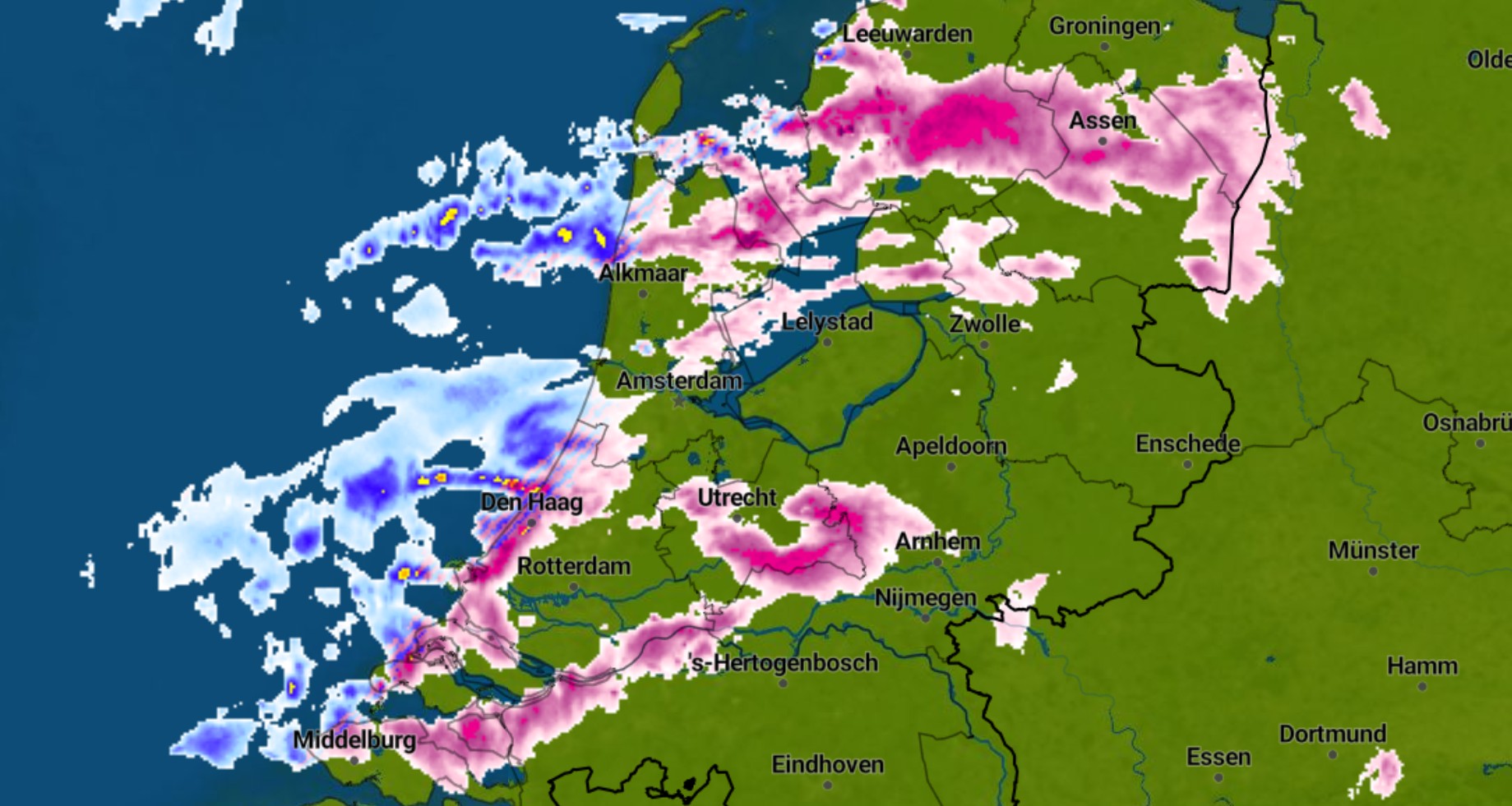Sneeuwbuien zorgen voor grote verkeershinder vandaag