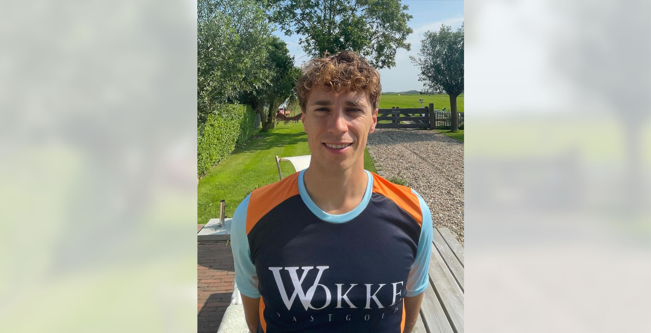 Twan Berlijn in actie tijdens een marathonwedstrijd op natuurijs en kunstijs.