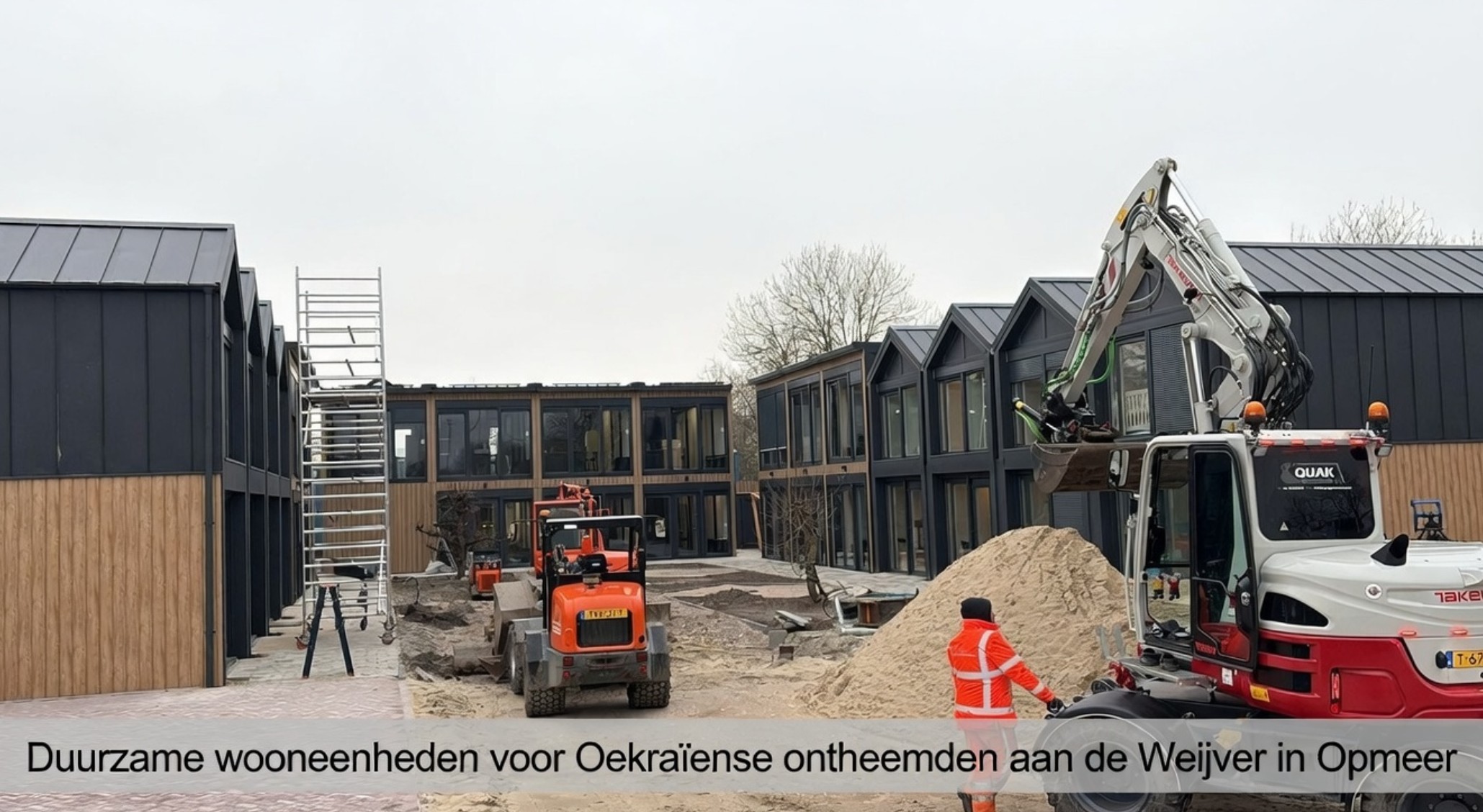 Duurzame wooneenheden voor Oekraïense ontheemden aan de Weijver in Opmeer
