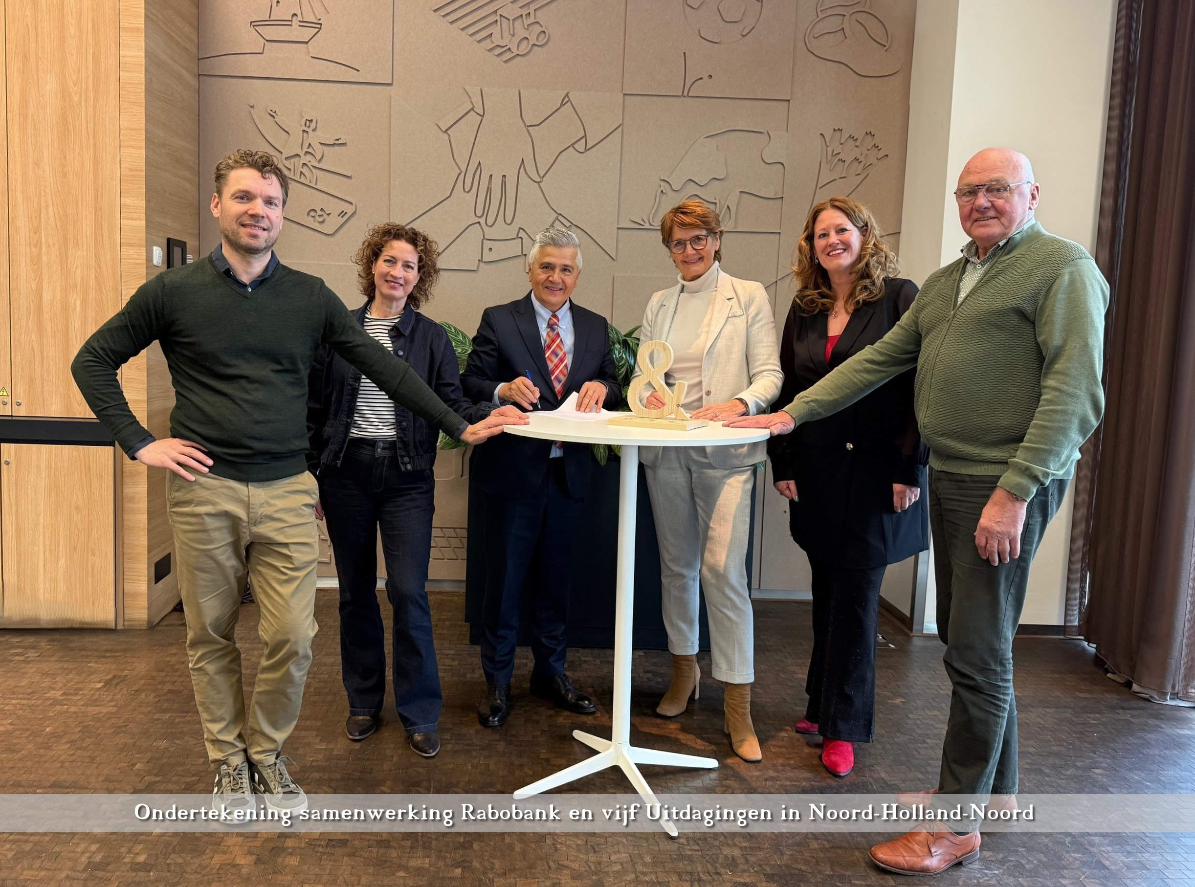 Ondertekening samenwerking Rabobank en vijf Uitdagingen in Noord-Holland-Noord