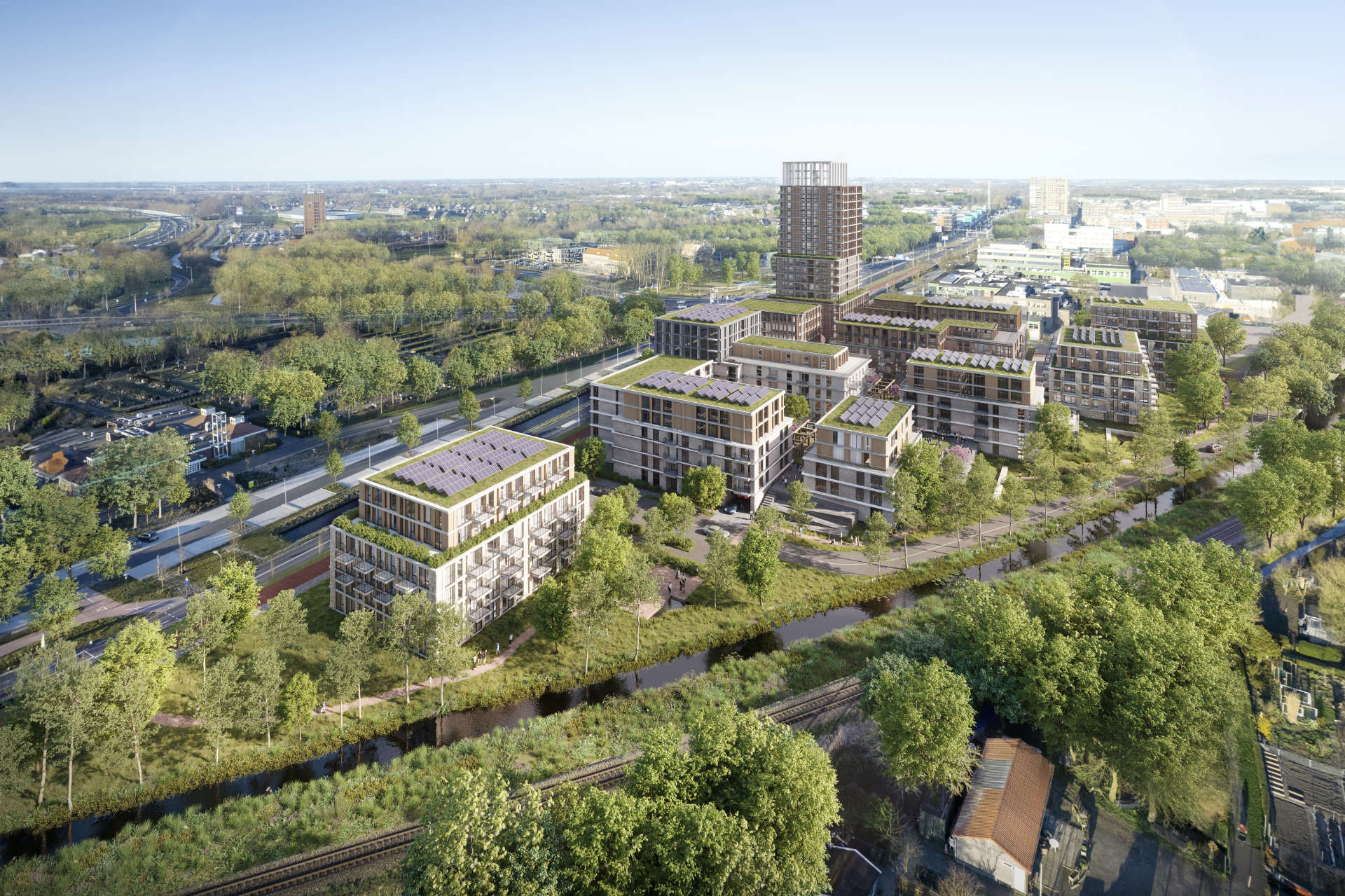 Impressie van woningbouwproject Buitenstad in programmagebied Poort van Hoorn