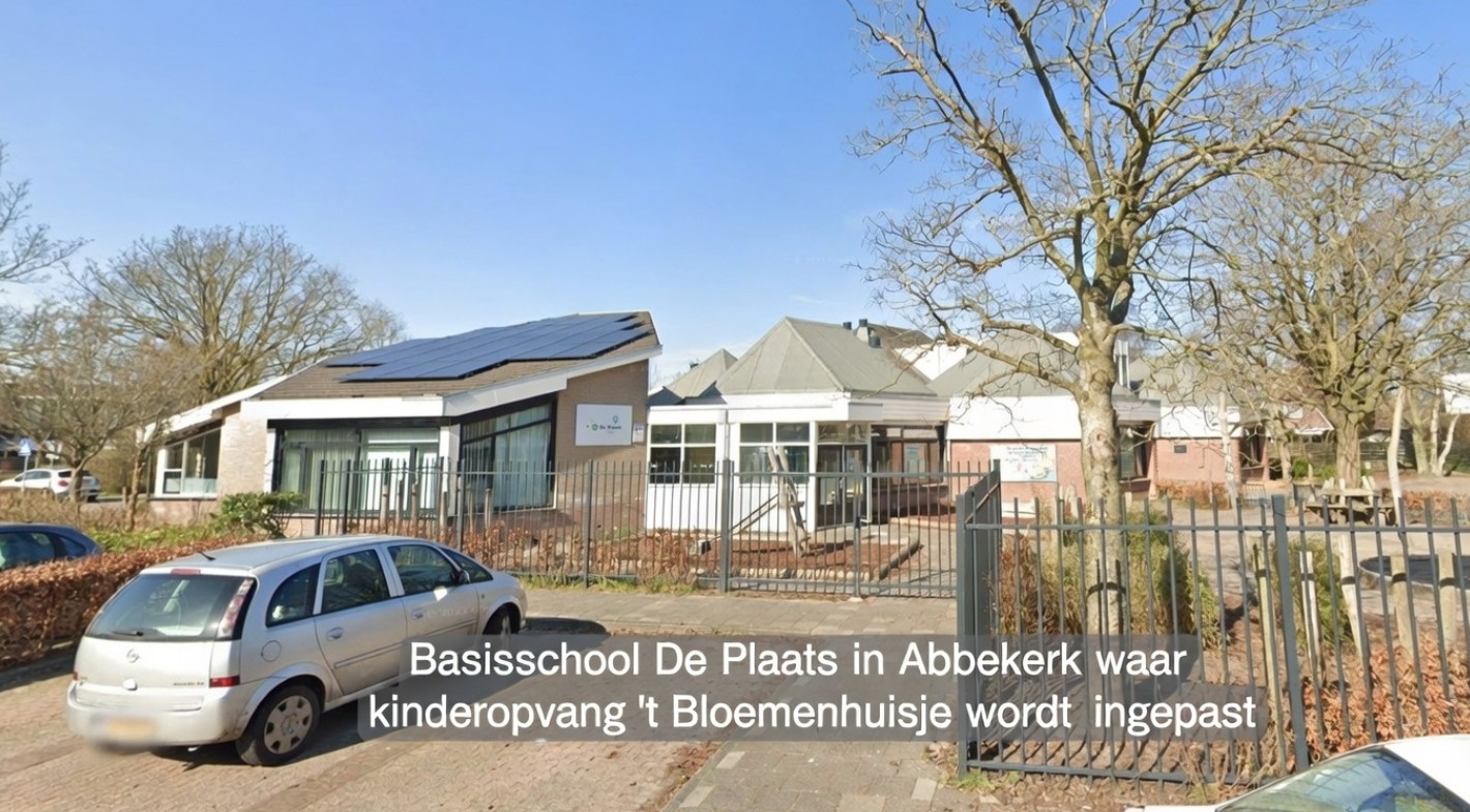 Basisschool De Plaats in Abbekerk waar kinderopvang ’t Bloemenhuisje wordt ingepast