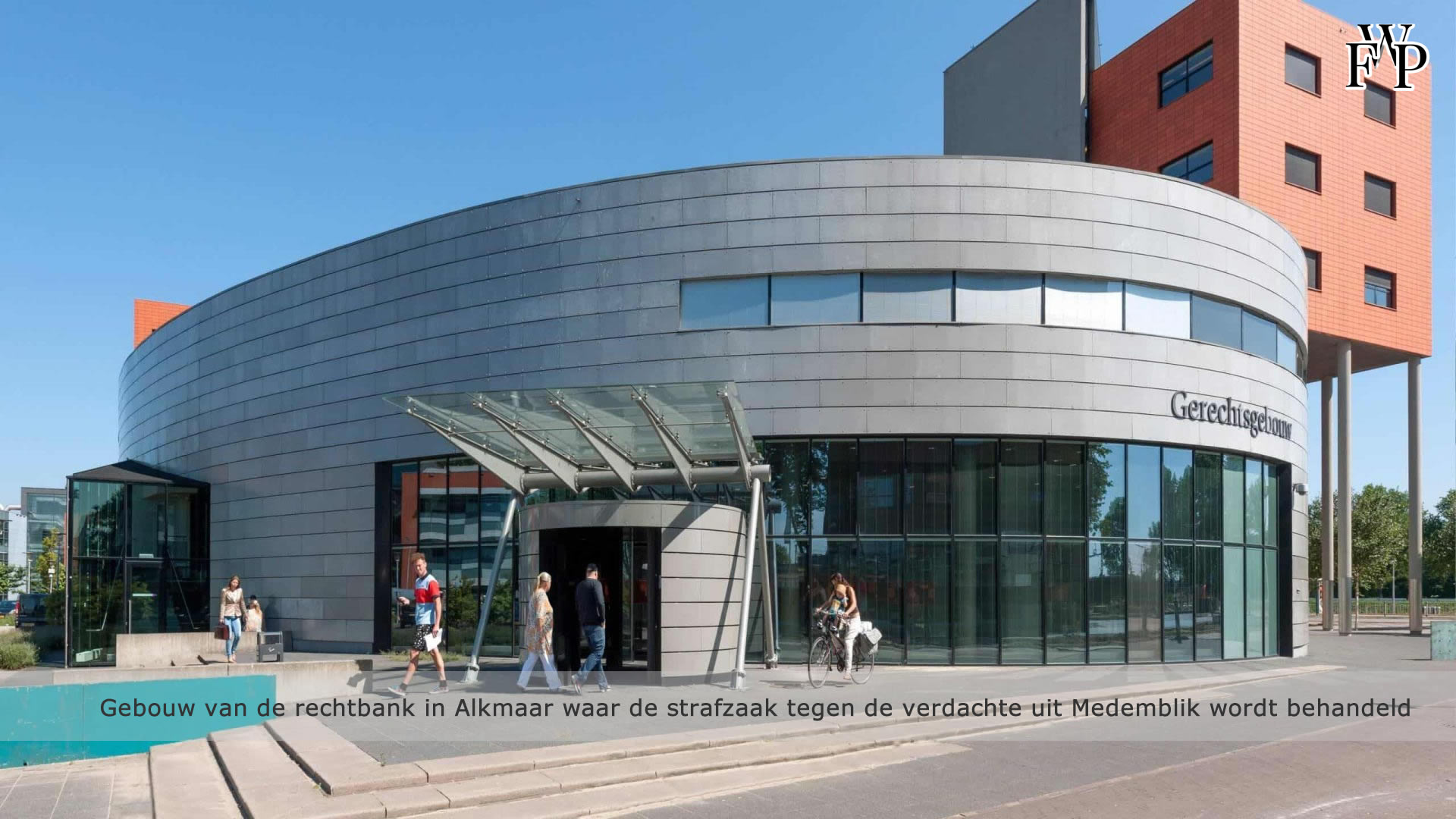 Gebouw van de rechtbank in Alkmaar waar de strafzaak tegen de verdachte uit Medemblik wordt behandeld