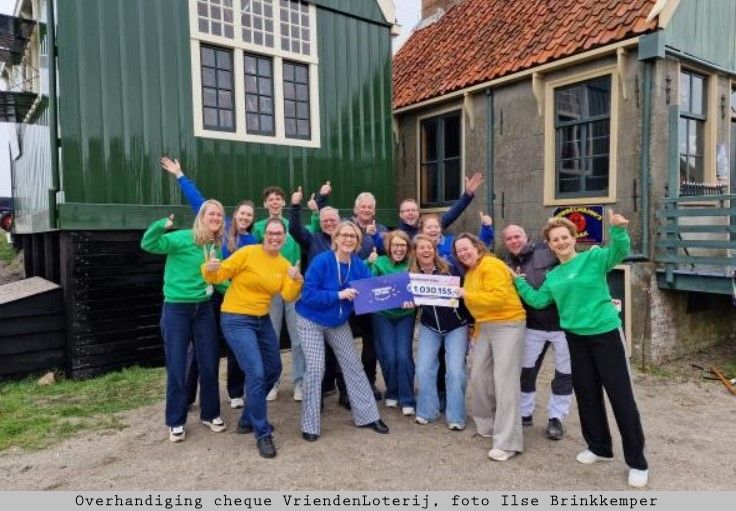Cheque van 1.030.155 euro voor het Zuiderzeemuseum van de VriendenLoterij