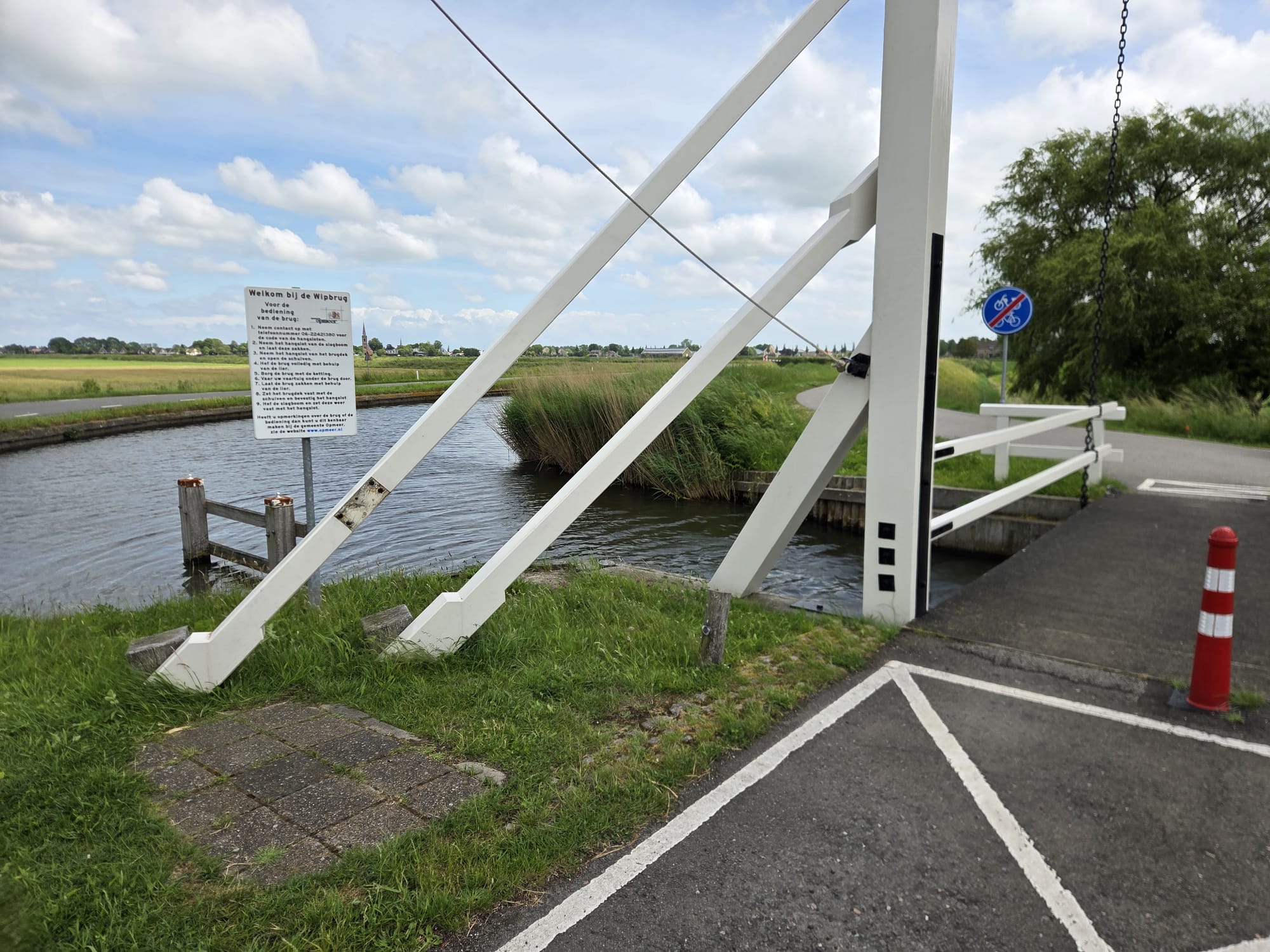Wipbrug Spanbroek tijdelijk buiten gebruik door kapotte lier