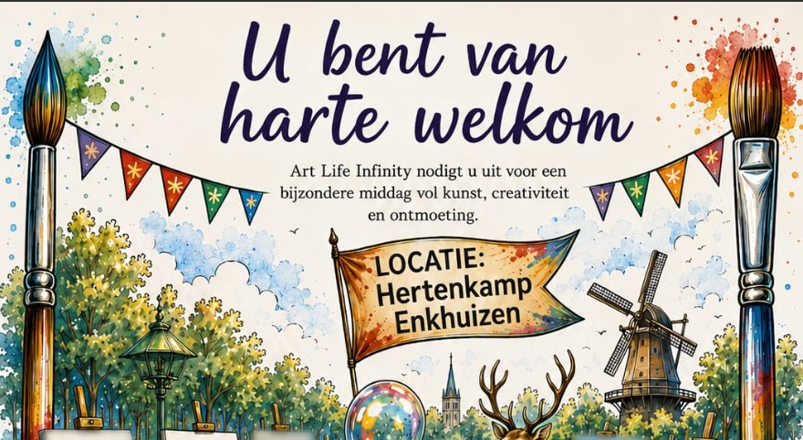 Zomermarkt Hertenkamp Enkhuizen met kindertekeningen