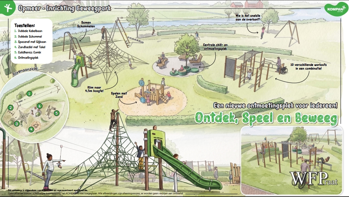 Inwoners Opmeer kiezen Kompan voor nieuw beweegpark Spanbroek